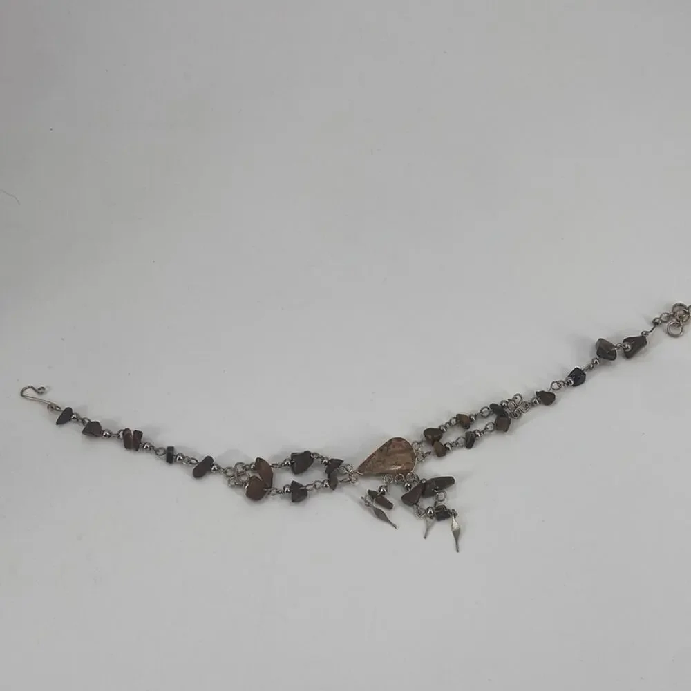 Bohemian Agate chip anklet